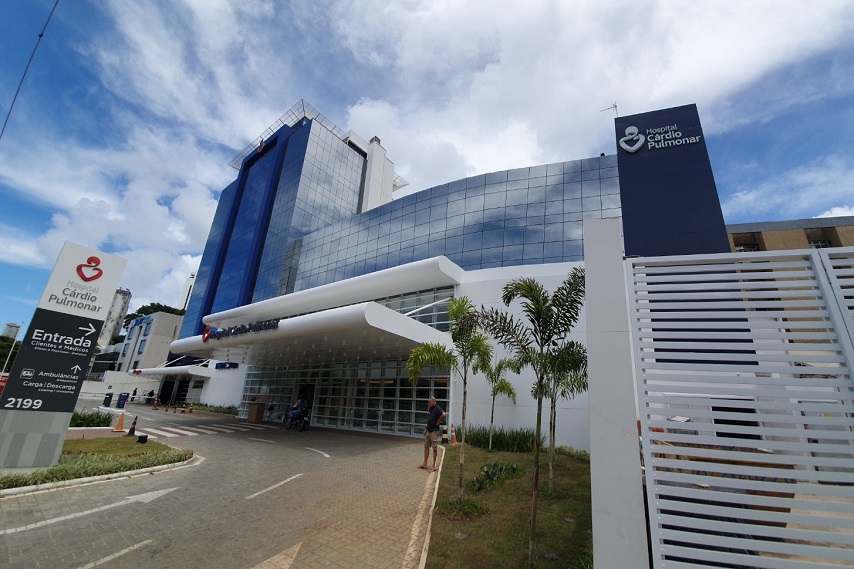 Fachada do Hospital Cárdio Pulmonar, em Salvador
